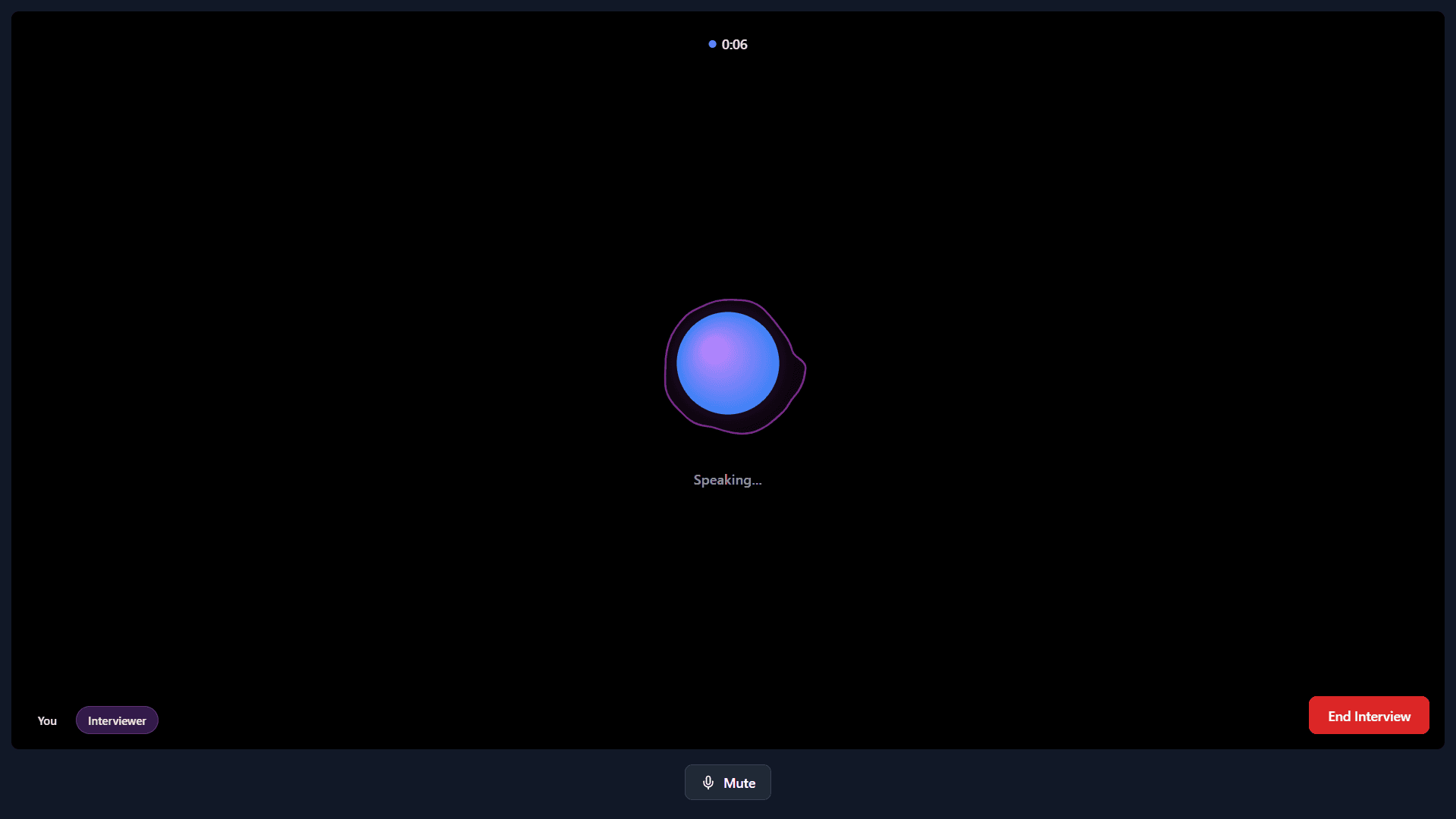 Voice-only interview mode